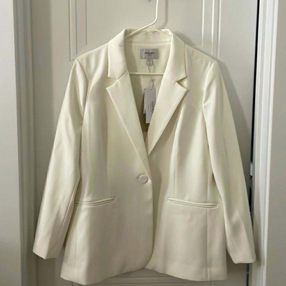 Ever New Ivory Single Button Jacket